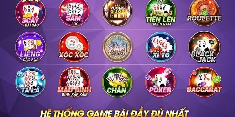 Hệ thống game bài đa dạng tại nohu78